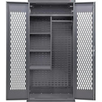 Global Industrial™ Configurable Ventilated Combination Cabinet, 36"W x 24"D x 78"H, Gray, 4 Shelf