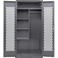 Global Industrial™ Configurable Ventilated Combination Cabinet, 36"W x 24"D x 78"H, Gray, 4 Shelf